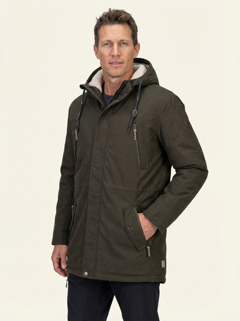 Kuddel – Funktionsbekleidung Ganzkörper, lockere Pose