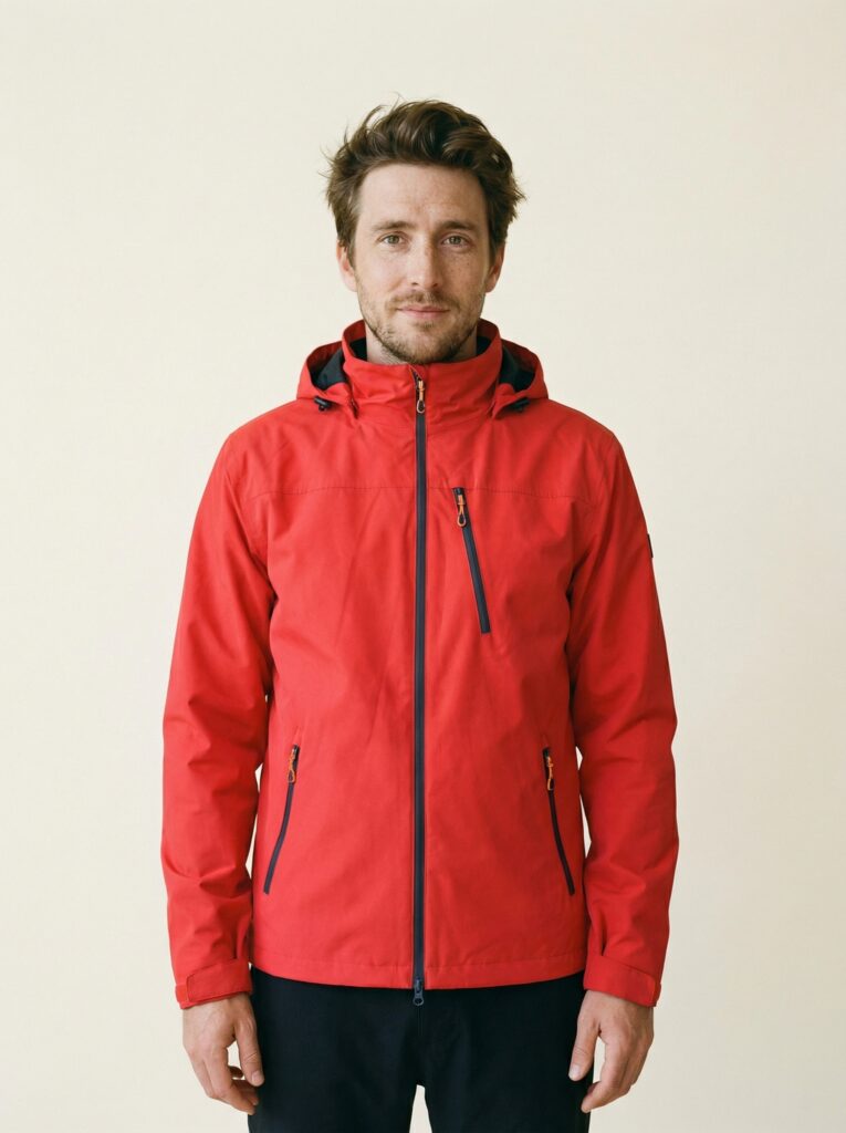 Jonas – Funktionsbekleidung an Person, Oberkörper frontal, geschlossen