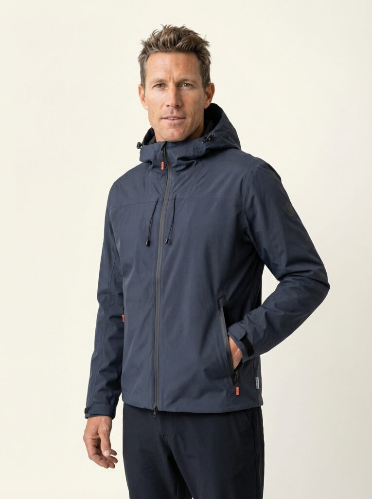 Linus – Funktionsbekleidung Ganzkörper, lockere Pose