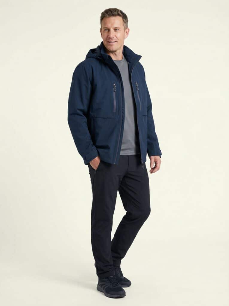 Nick – Funktionsbekleidung Ganzkörper, lockere Pose