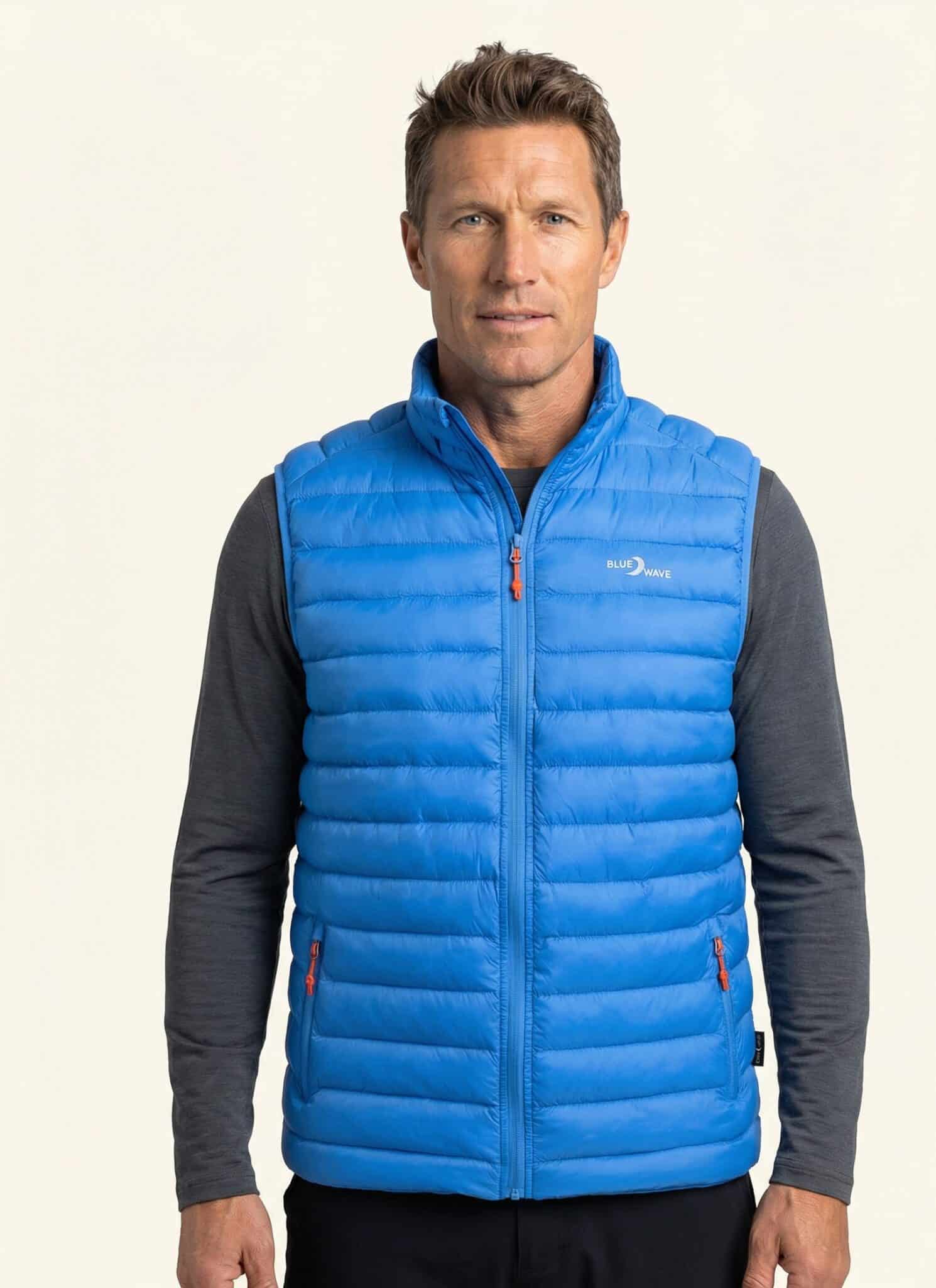 Oscar – Funktionsbekleidung an Person, Oberkörper frontal, geschlossen