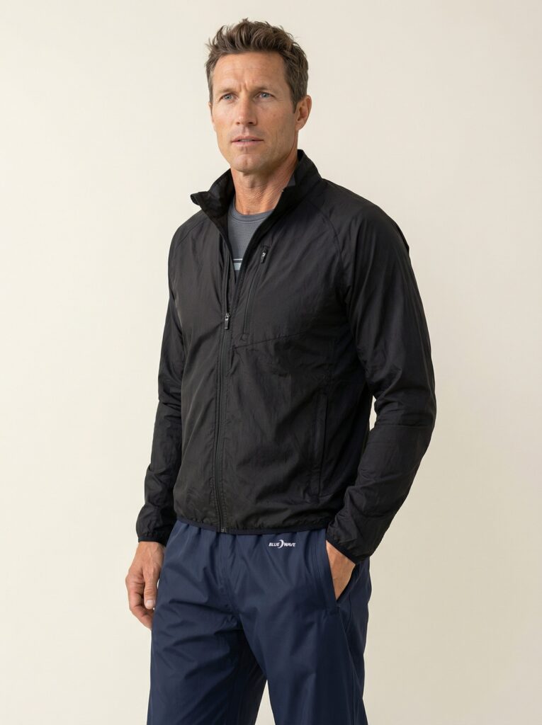 Mel – Funktionsbekleidung Ganzkörper, lockere Pose