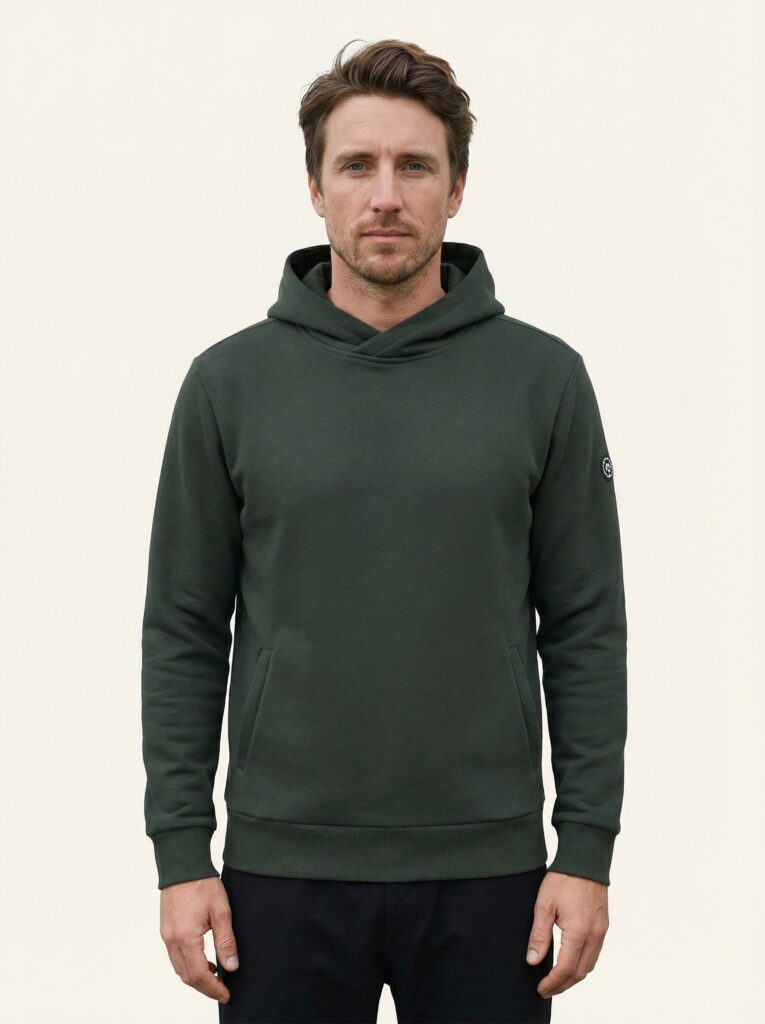 Toni – Hoody an Person, Oberkörper frontal, geschlossen